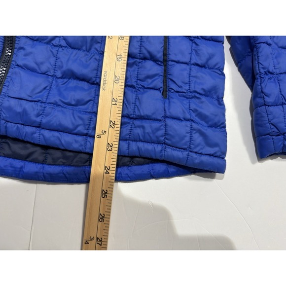 The North Face Women's Thermoball Hooded Jacket Coat Size S Quilted Puffer Blue - Picture 6 of 15